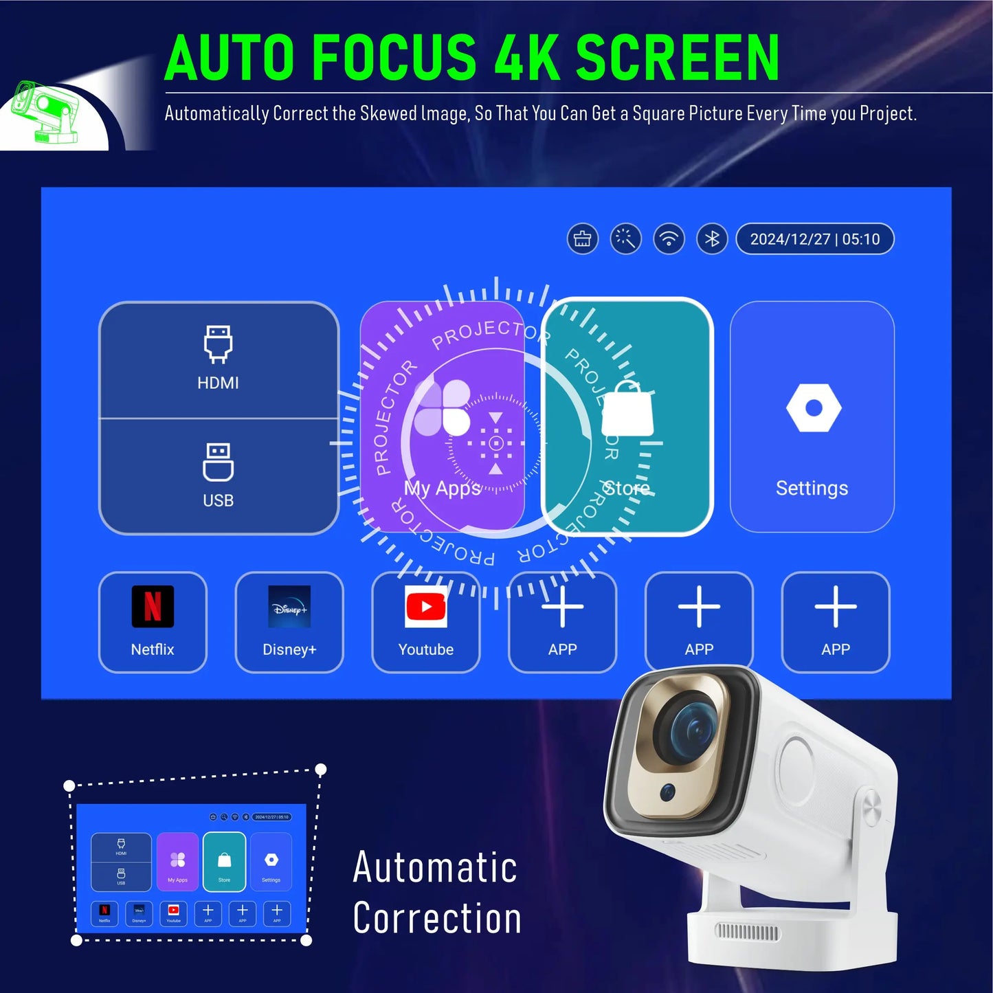 LumiCast™ – Mini Proyector Full HD Portátil 1080p