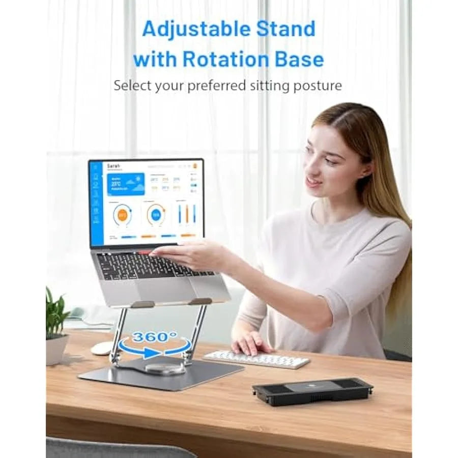 CoolStand Pro™ – Base Ergonómica con Ventilación Activa para Laptop