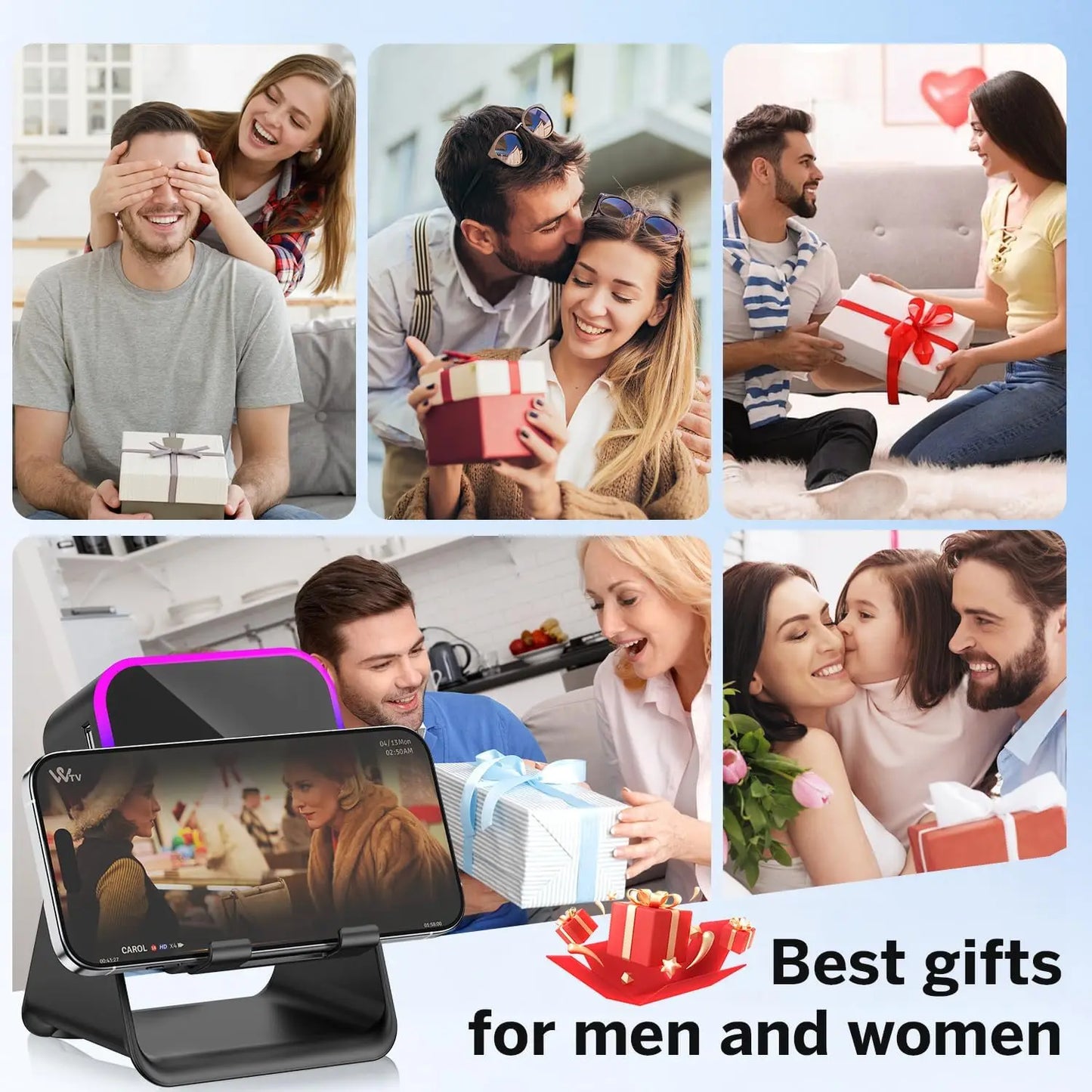 Magnetic Induction Speaker Pro — Play Music Instantly, No Bluetooth Needed | RGB Light + Phone Stand + Power Bank