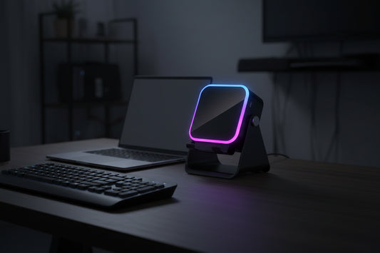 Magnetic Induction Speaker Pro — Play Music Instantly, No Bluetooth Needed | RGB Light + Phone Stand + Power Bank