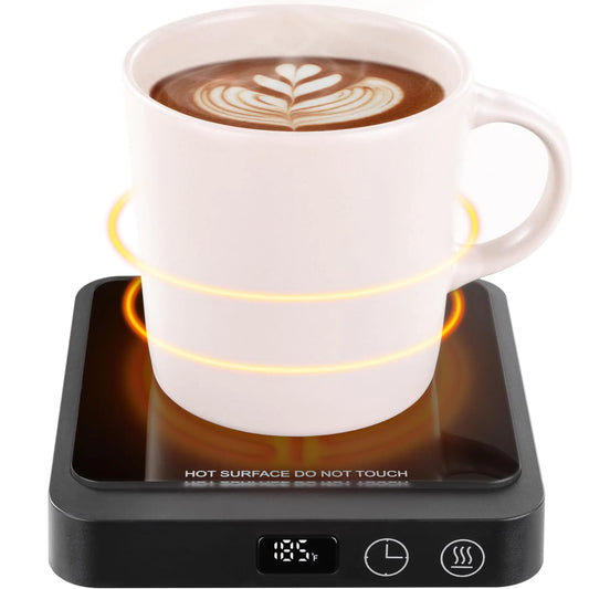 Calentador de Café Rigstne 20W - Placa Portátil para Oficina y Viaje, Negro