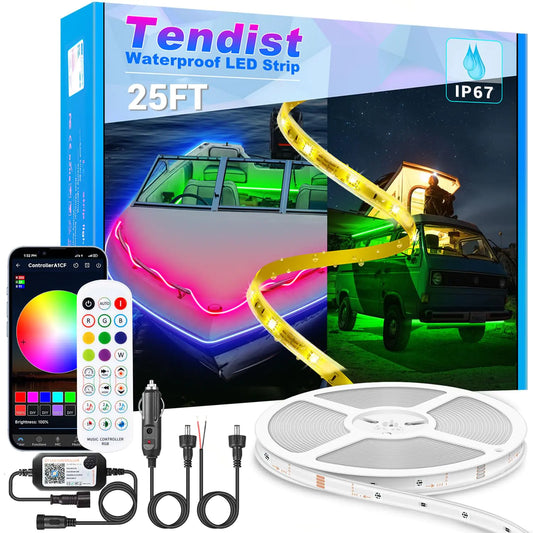 NautiGlow™ – Tira LED RGB Impermeable para Botes y Fiestas
